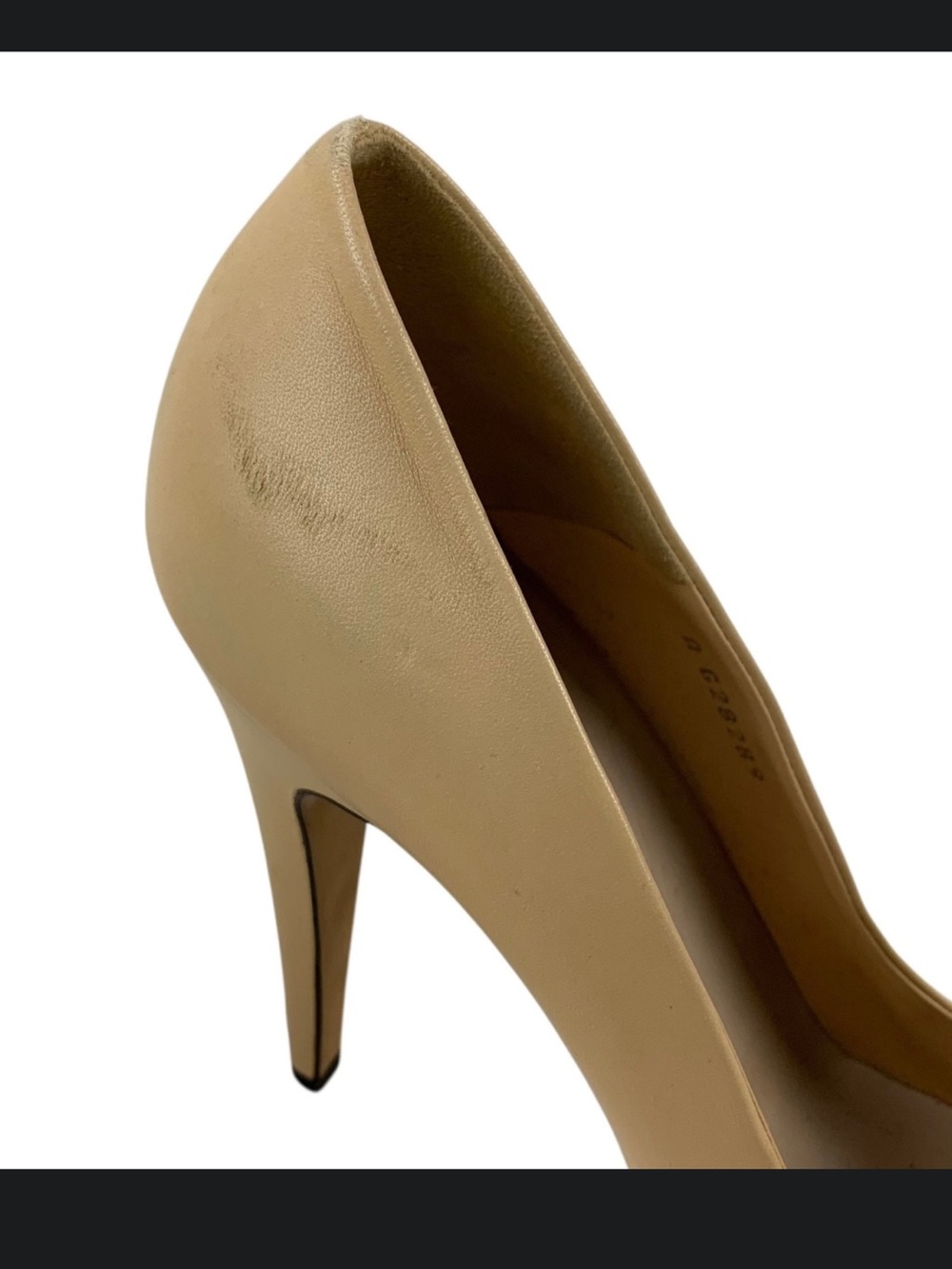 CHANEL Beige Leather Pumps with Black Cap Toes - Picture 12 of 17